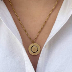 Medallón Circonitas cadena FARO